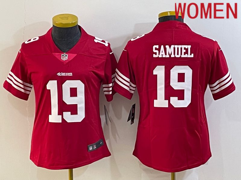 Women San Francisco 49ers 19 Samuel Red New 2022 Nike Limited Vapor Untouchable NFL Jersey